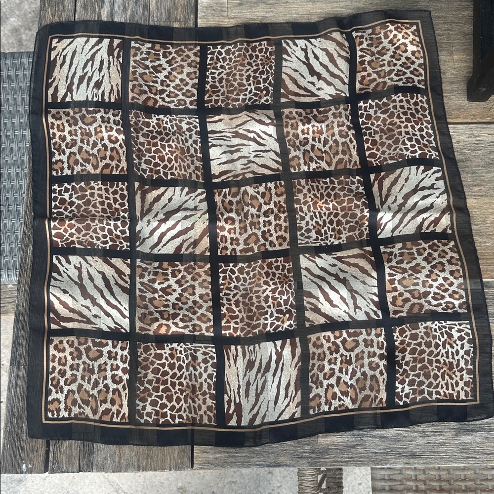 Cejon Animal Print 100% Silk Scarf made in Italy